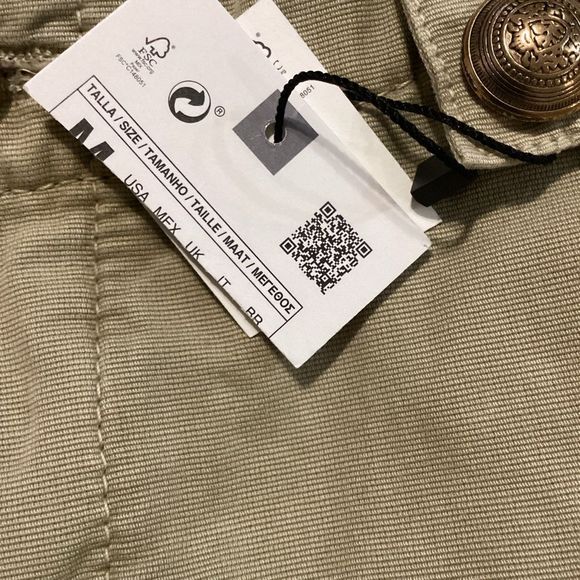 NWT Zara Cargo Khaki Pants Sz M - Picture 9 of 15